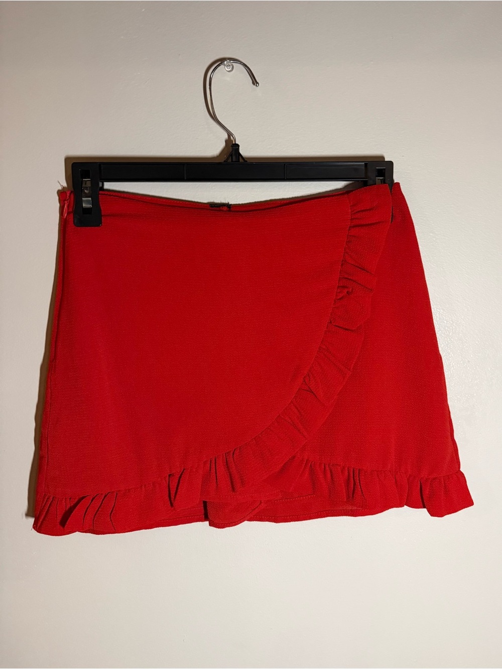 Women’s Red Ruffle Wrap Skirt